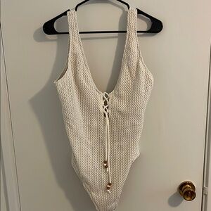 Cream swim suit NWT